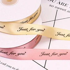 satin ribbon with printed ribbon